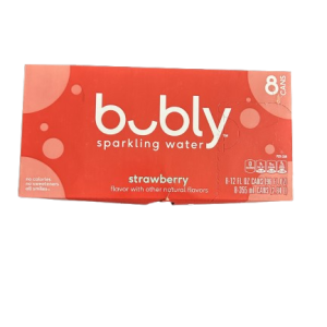 Strawberry Bubly Sparkling Water (8-pack)